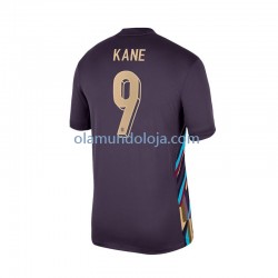 Camisola Inglaterra Harry Kane 9 Homem Equipamento Segundo Euro 2024 Manga Curta